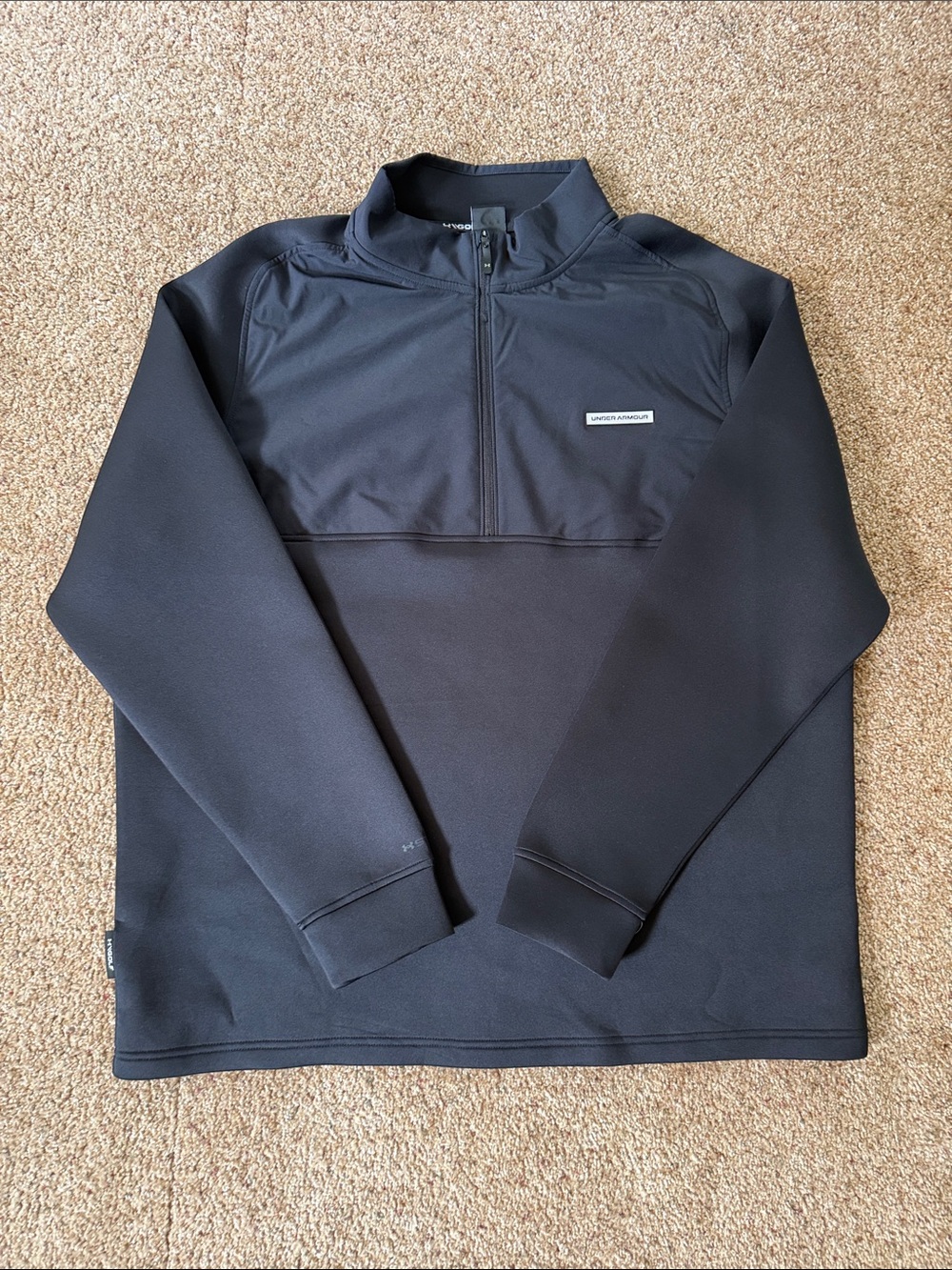 Black Under Armour Men's UA Drive Pro Hybrid Golf ½ Zip